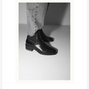 Zara flat socks ankle boots